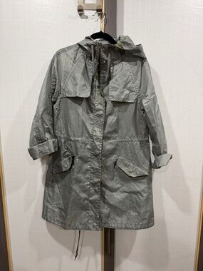 Topshop utility-style midi raincoat
